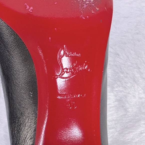 Christian Louboutin Authentic Black Blocked Heels - Picture 6 of 9